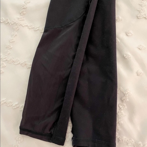 Dark Grey Fabletics Leggings with Mesh Bottoms - Picture 2 of 3